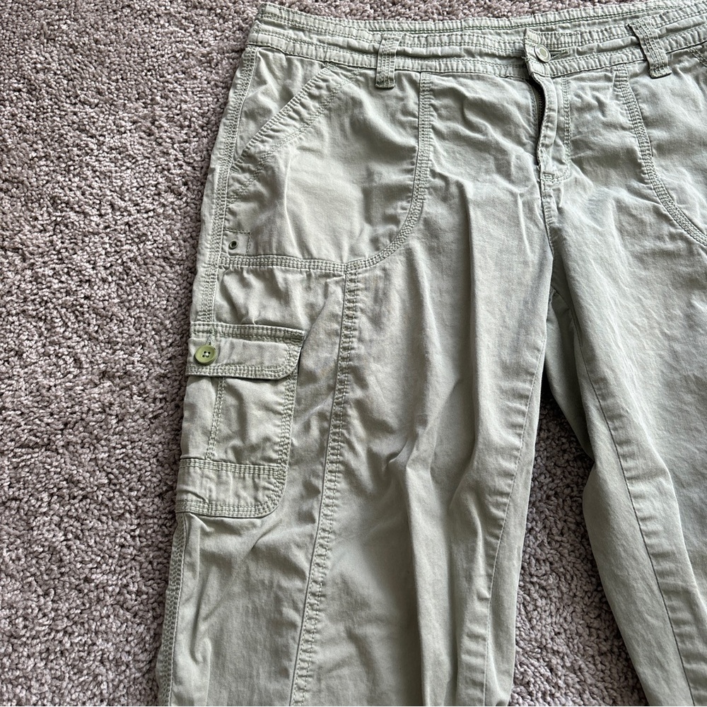 Faded Glory Size 12 Olive Green Cargo Capris - Picture 2 of 6